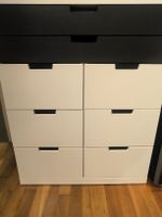 Kommode IKEA Malm weiss/schwarz mit Schubladen