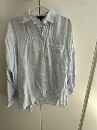 Leinenbluse gestreift von Massimo Dutti