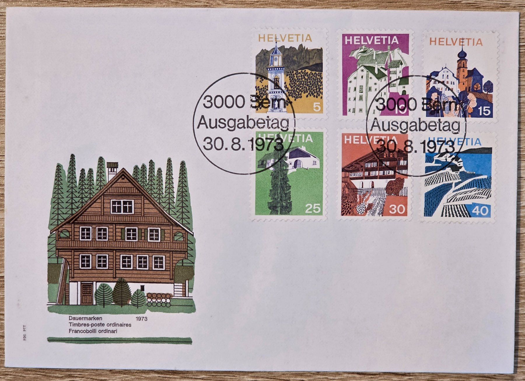 Alle Briefmarken: Schweiz First Day FDC 1973 – Gebraucht aus Rohrbach von lod_m58r