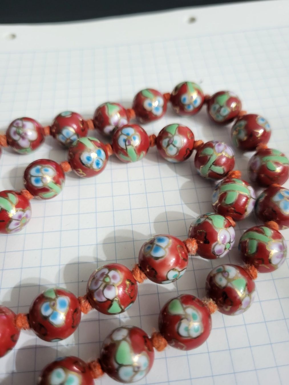 Catenine: Chinesische Halskette, rot ,aus 90er – Usato da Riehen venduto da tamola67 4