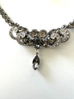 WEISS Art-Deco Schmuckset, Collier mit Ohrclips Sehr selten!