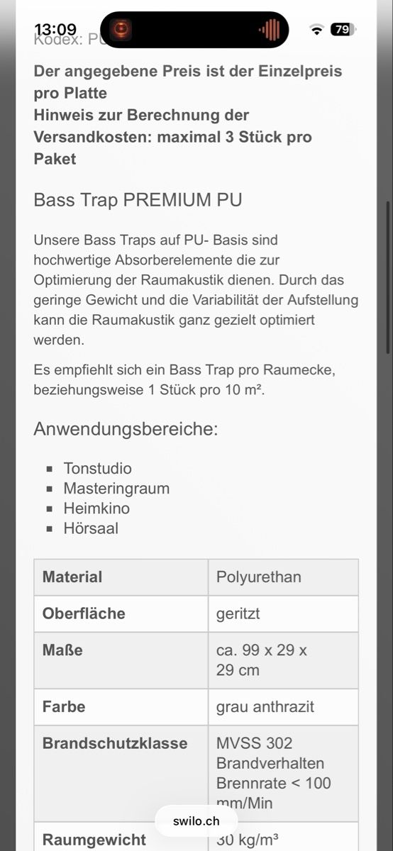 Sonstiges Zubehör: Ewos Premium Bass Traps – Gebraucht aus Zürich von 44sensation44 5
