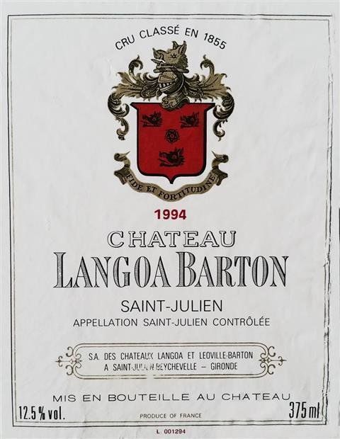 Vino: Chateau Langoa Barton 1994 🍷 – Nuovo (secondo la descrizione) da Humlikon venduto da GX30 1