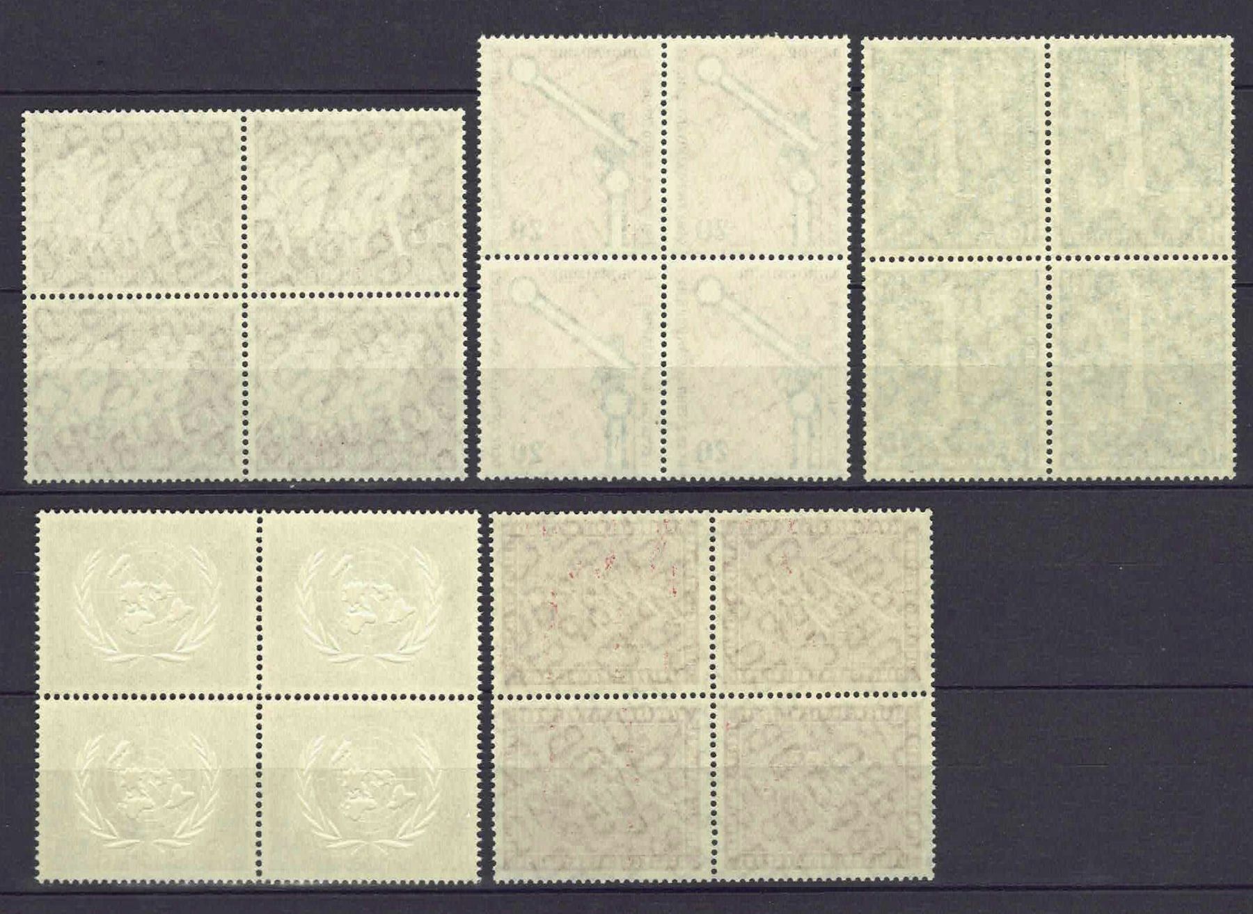 Tutti i francobolli: BRD 1955/56, 4er-Blocks, postfrisch** Kat Fr 130.00 – Usato da Basel venduto da Pfefferschootte 1