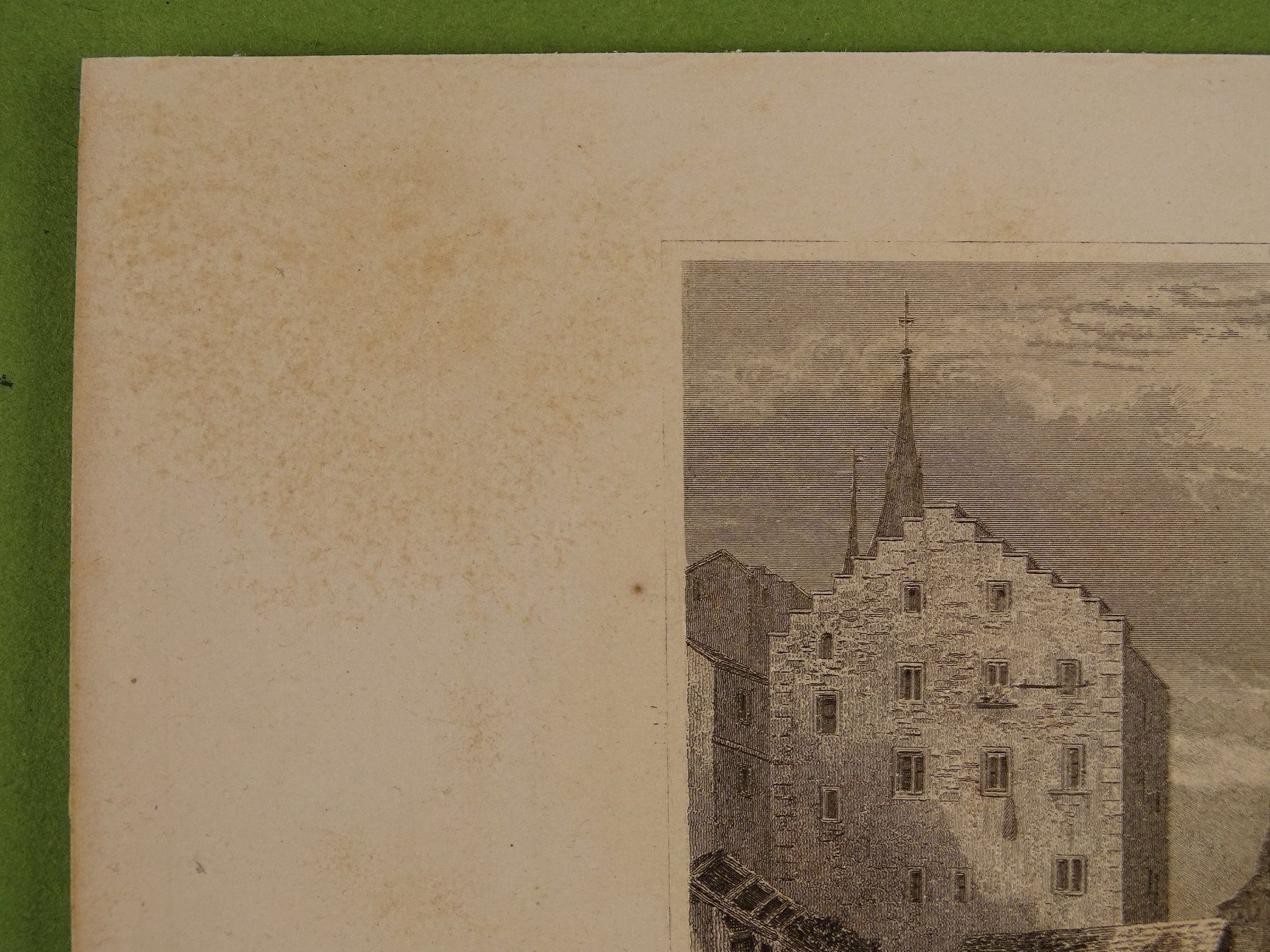 Incisioni: VISP, VIÈGE, STAHLSTICH 1838 – Usato da Grüningen venduto da Kartensammler 3