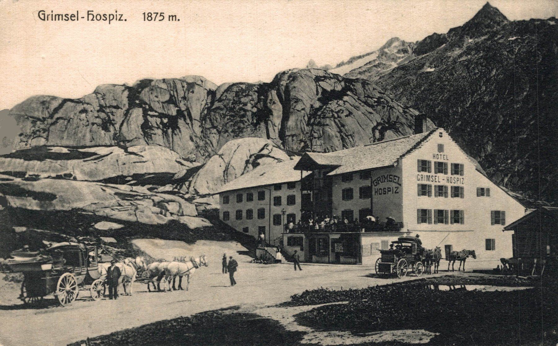 Cartoline postali: Grimsel-Hospiz. 1875 m. – Usato da Bronschhofen venduto da Astore