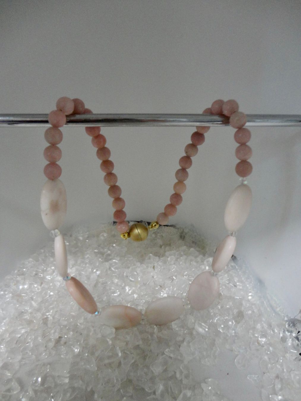 Catenine: Halskette Rhodonith, Tschechischer-Kristall – Nuovo (secondo la descrizione) da Biberist venduto da tl-schmuck 2