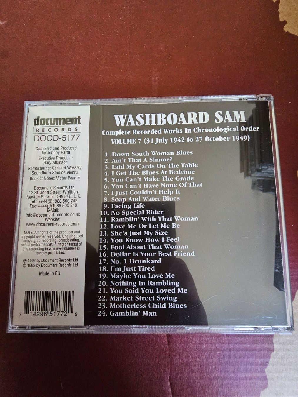 CDs: CD - Washboard Sam – Complete Recorded Works Volume 7 – Gebraucht aus Biberist von Foolio0 1