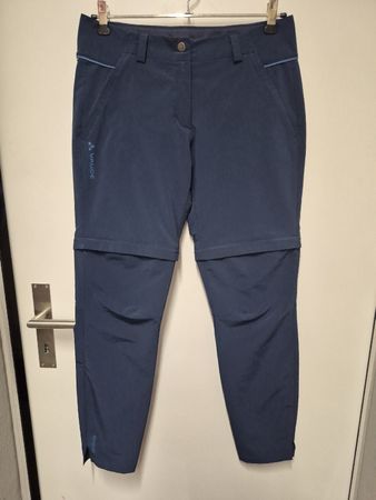 Vaude Stretch Wanderhose Zipp-off Gr.36, marine blau
