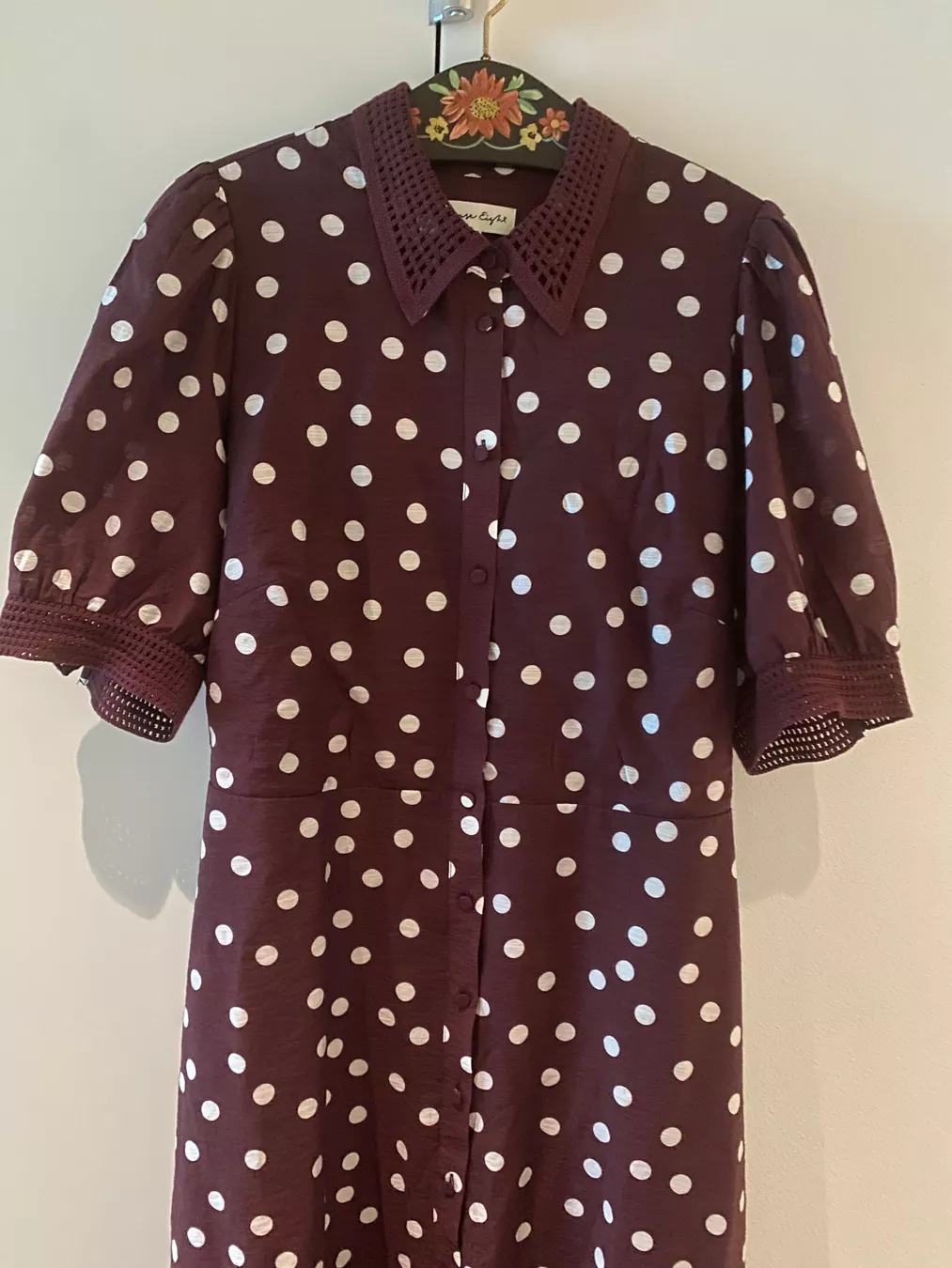 Phase Eight Vestiti: PHASE EIGHT Polka Dot Midi Hemdblusenkleid – Nuovo (secondo la descrizione) da Luzern venduto da Felicita_26 2