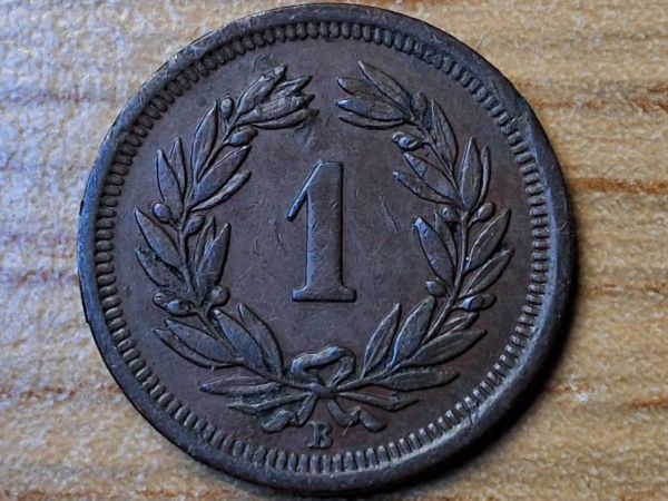 Tutti le monete: 1 Rappen 1902 - SELTEN! – Usato da Münchenstein venduto da purbach1 3