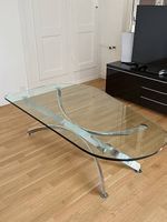 Space Age 70er Jahre Couchtisch Chrom Glas