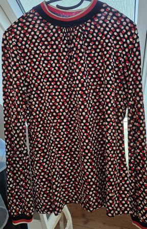 TAIFUN Pullover gepunktet.... schwarz rot Grösse 38
