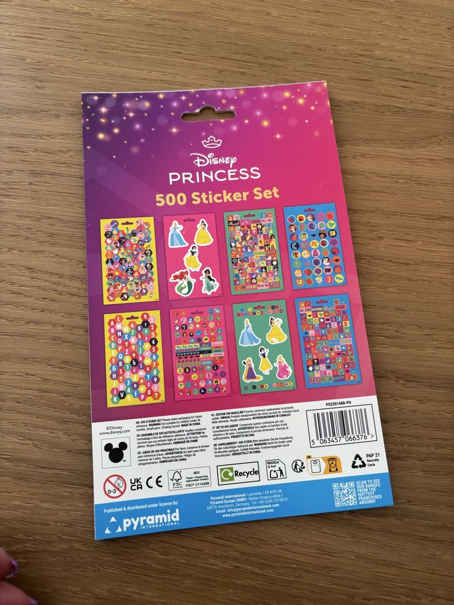 Sticker: Disney Princess Sticker Book 500 Pack – Nuovo e nell'imballaggio originale da Rüti ZH venduto da lau_5yjf 1