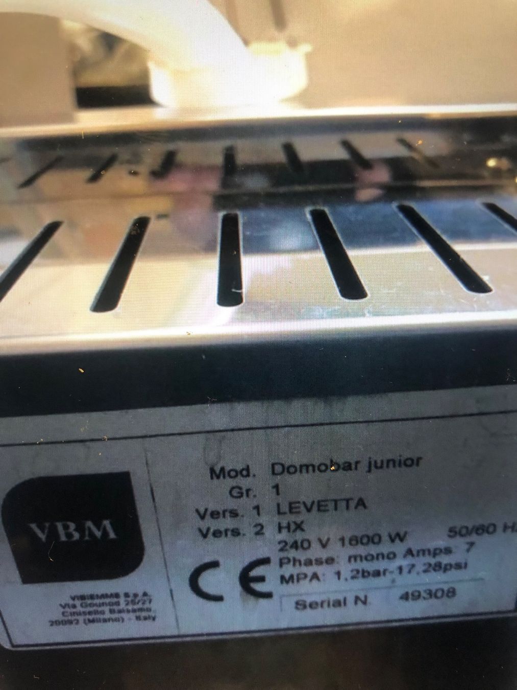 Macchine per caffè & Macchine per espresso: VBM - Domobar Junior Kolben Kaffeemaschine – Usato da Riedholz venduto da visus 2