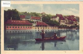 Eglisau - Eglisana - Fischerboot - coloriert