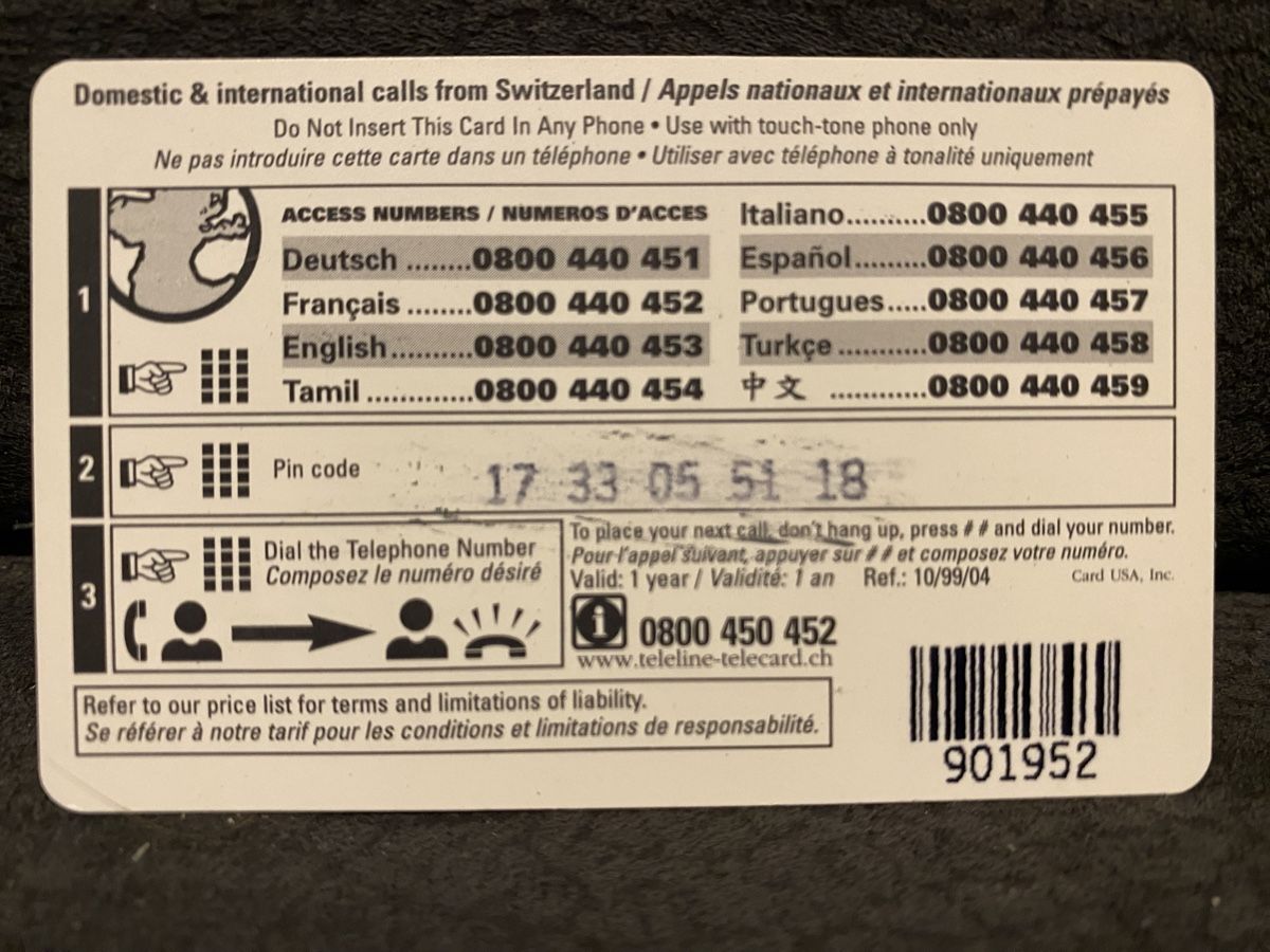 Telefon- & Taxkarten: Teleline – Gebraucht aus Lausanne von babacard10 1