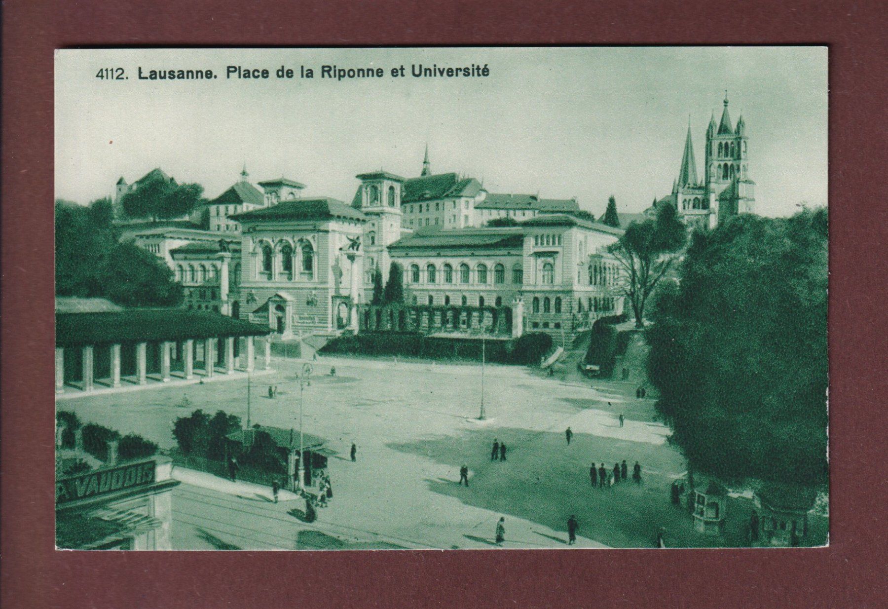 Cartoline postali: LAUSANNE - Place de la Riponne - 1933 – Usato da Pully venduto da nicecards