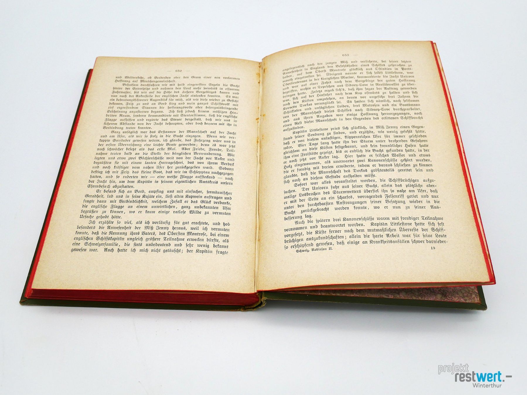 Libri: J.D.WYSS Der Schweizerische Robinson, 2. Band – Usato da Winterthur venduto da Restwert_Winterthur 3