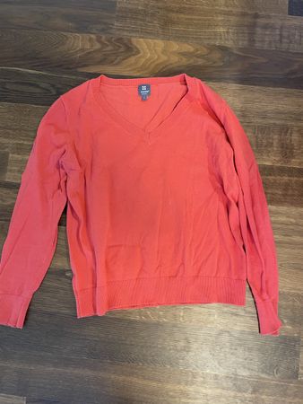 Pullover V-Ausschnitt Tomate, L