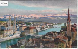 Zürich - Stadtansicht - Litho - Wenie's Metall-Putzpulver