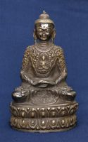 Buddha in Meditation, filigran verziert, aus Bronze
