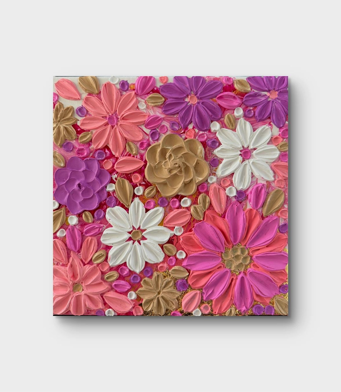 Dipinti: 3D Textured Art Blüten auf Canvas handmade – Nuovo e nell'imballaggio originale da Chur venduto da SwissSalesman 2