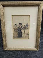 Aquarell Jacques Auguste Paris 1902, gerahmt.