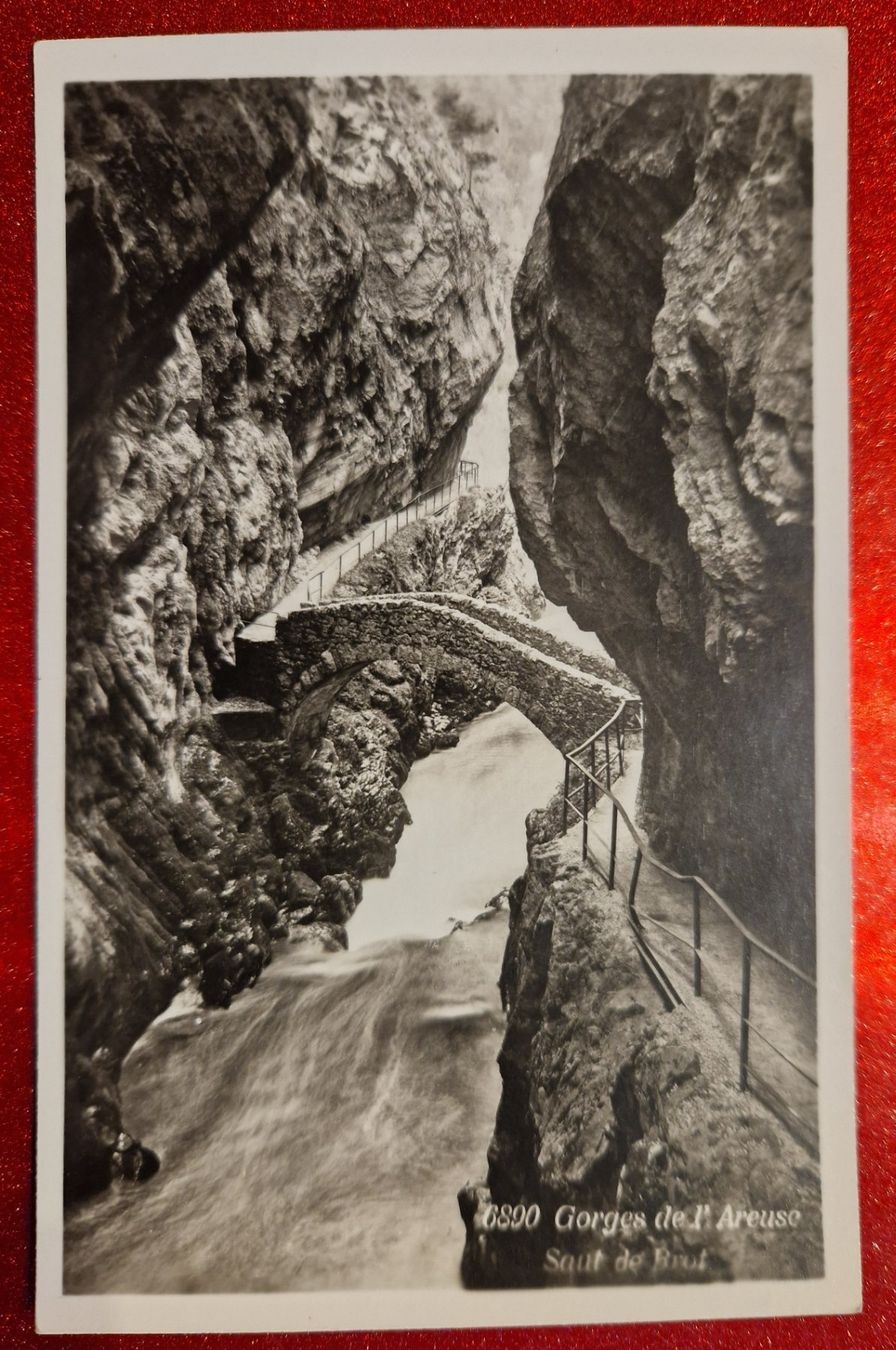 Ansichtskarten: Gorges de l'Areuse alt/ungelaufen – Neu (gemäss Beschreibung) aus Melchnau von Fishel