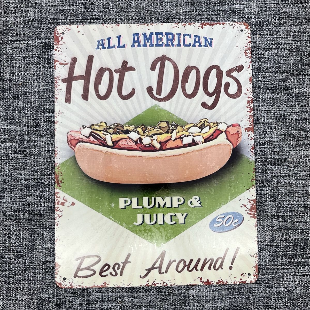 Insegne: Schild Hot Dogs Essen – Usato da Schwyz venduto da rs-trend