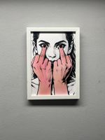 Handgedruckte Siebdruckkarte - Kunstdruck / Mixedmedia A5