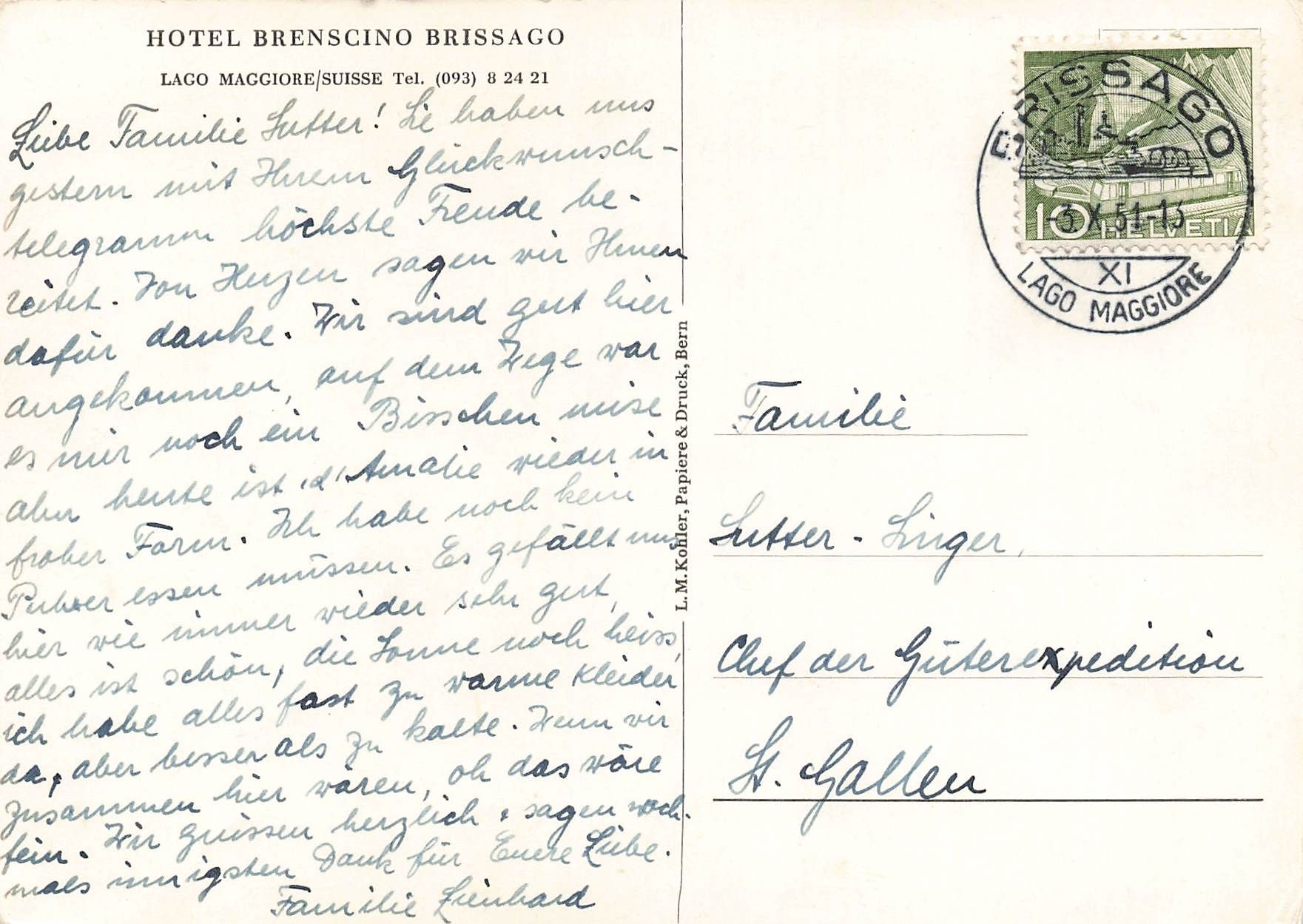Cartes postales: Brissago hotel brenscino – D'occasion à Biasca par Blenio71 1