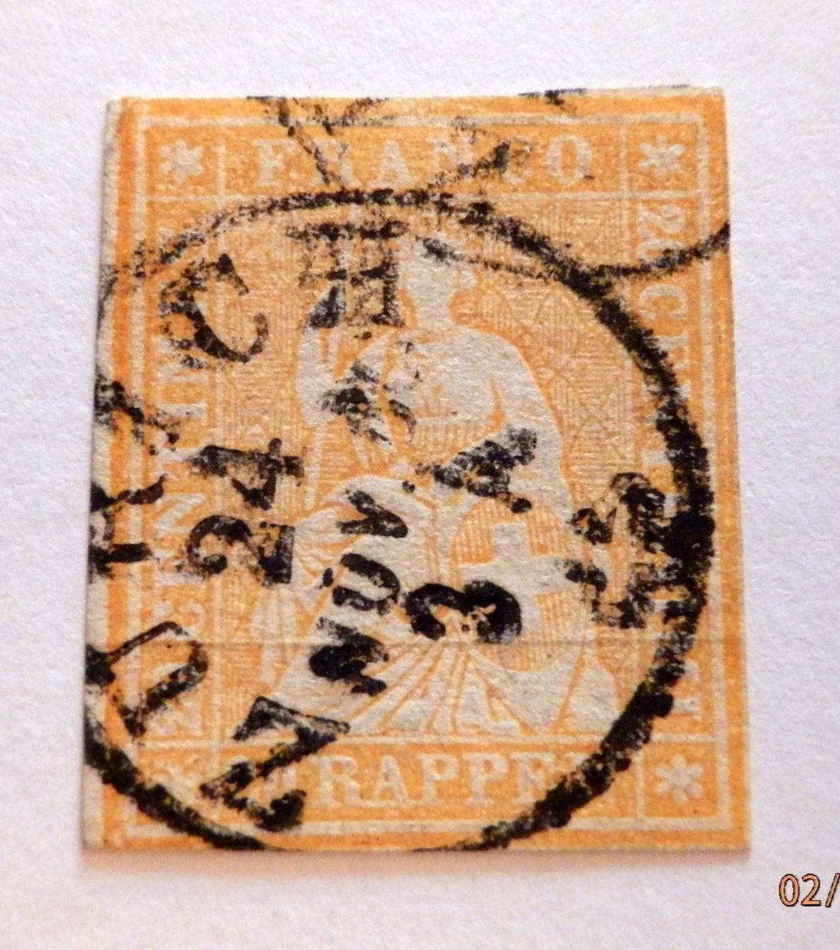 Tutti i francobolli: ZNr.25G, Strubeli, Kat. CHF 200.00 – Usato da Ueberstorf venduto da dinbau