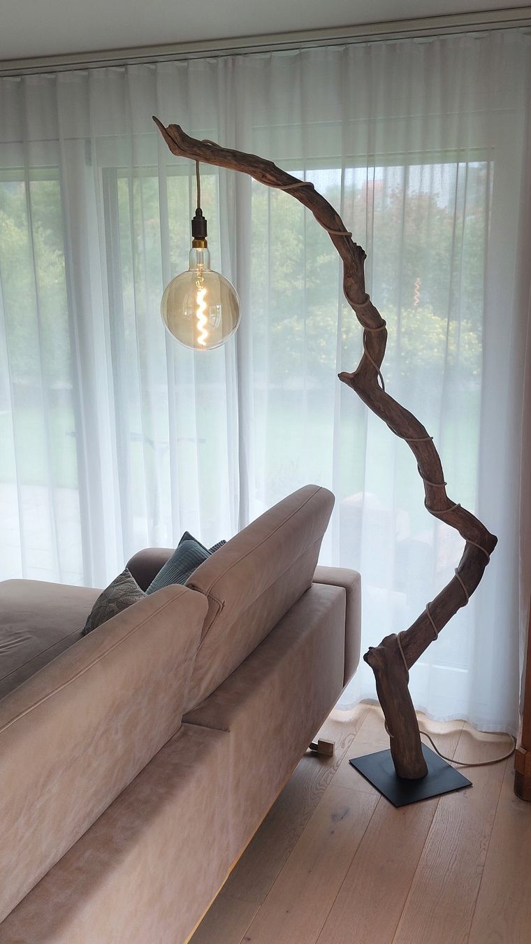 Lampen: Schwemmholz-Leselampe / Stehlampe Lightvine – Neu und originalverpackt aus Egnach von Oldwoodstyle 6