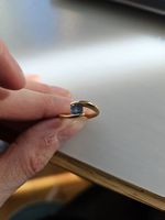 Bague or 750 Saphir