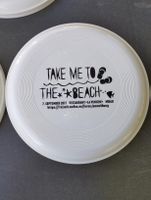 3 Wurfscheiben Take Me To The Beach weiss guter Zustand