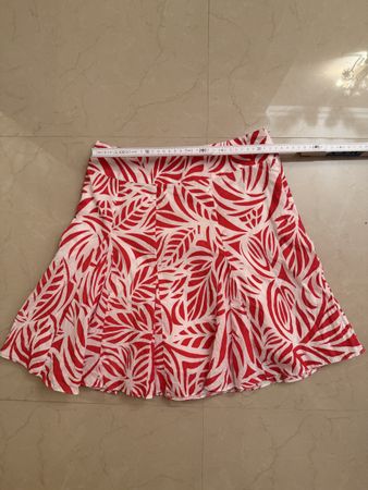 Camaieu Sommerrock, Gr. 34, rot/weiss, Baumwolle, Top Zustan