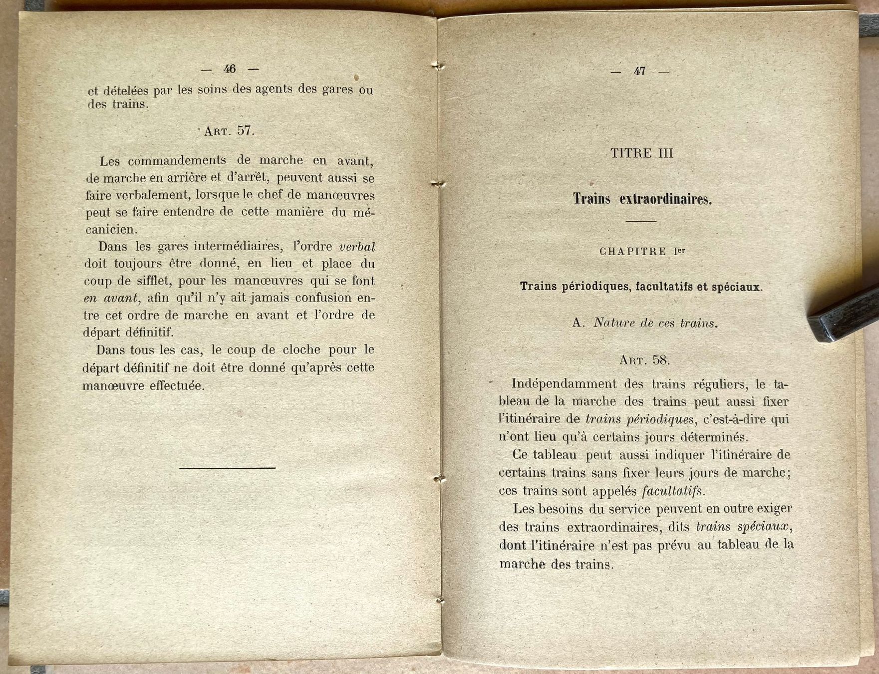 SBB/CFF/FFS Dokumente: CFF - Circulation des trains. A simple & double voie 1880 – Gebraucht aus Versoix von Decapod 7