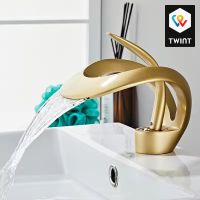 Robinet de lavabo design doré - Qualité supérieure ✨ 55