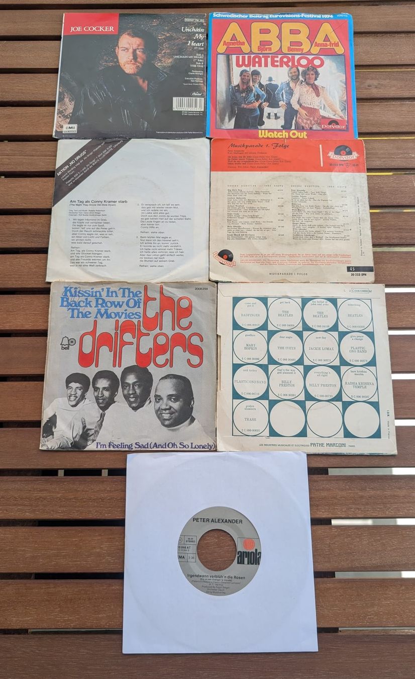 Dischi in vinile: 7 Singles Vinyl - ABBA, George Harrison, Joe Cocker, ... – Usato da Widnau venduto da angiel02 1
