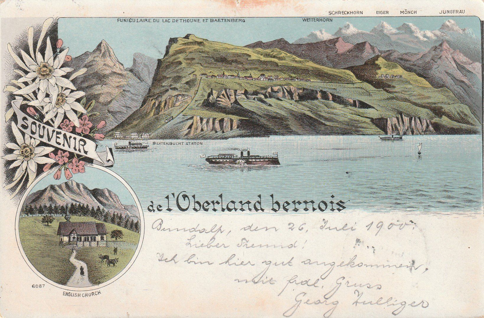 Cartes postales: Berner Oberland 2-bildrig – D'occasion à Rorschacherberg par fratovi2