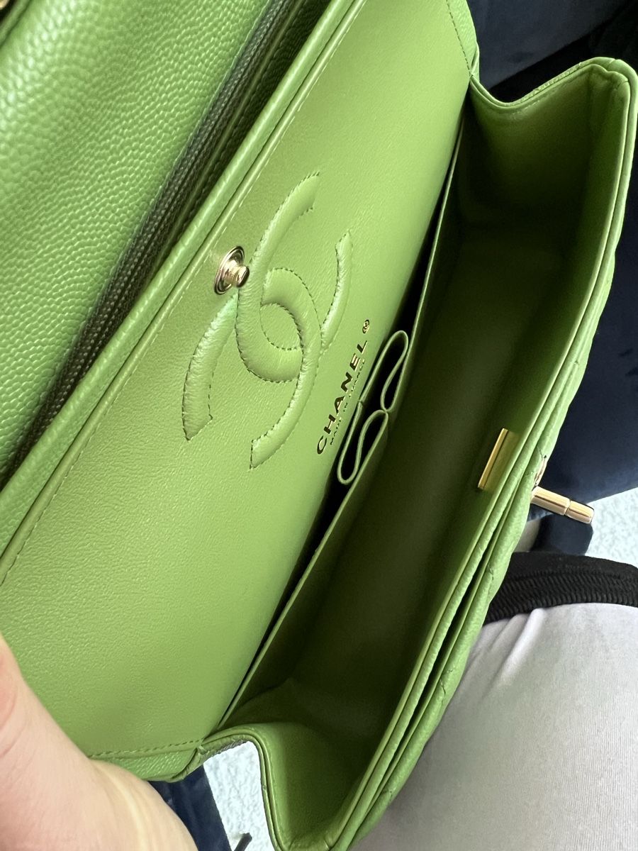 Chanel Taschen für Damen: Chanel Klassiker Double Flap flapbag, Grün – Neu (gemäss Beschreibung) aus Zürich von sellingmystuff1 4