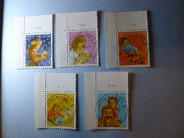 1987 Weihnachtsmarken J302-306 ET Vollstempel Basel
