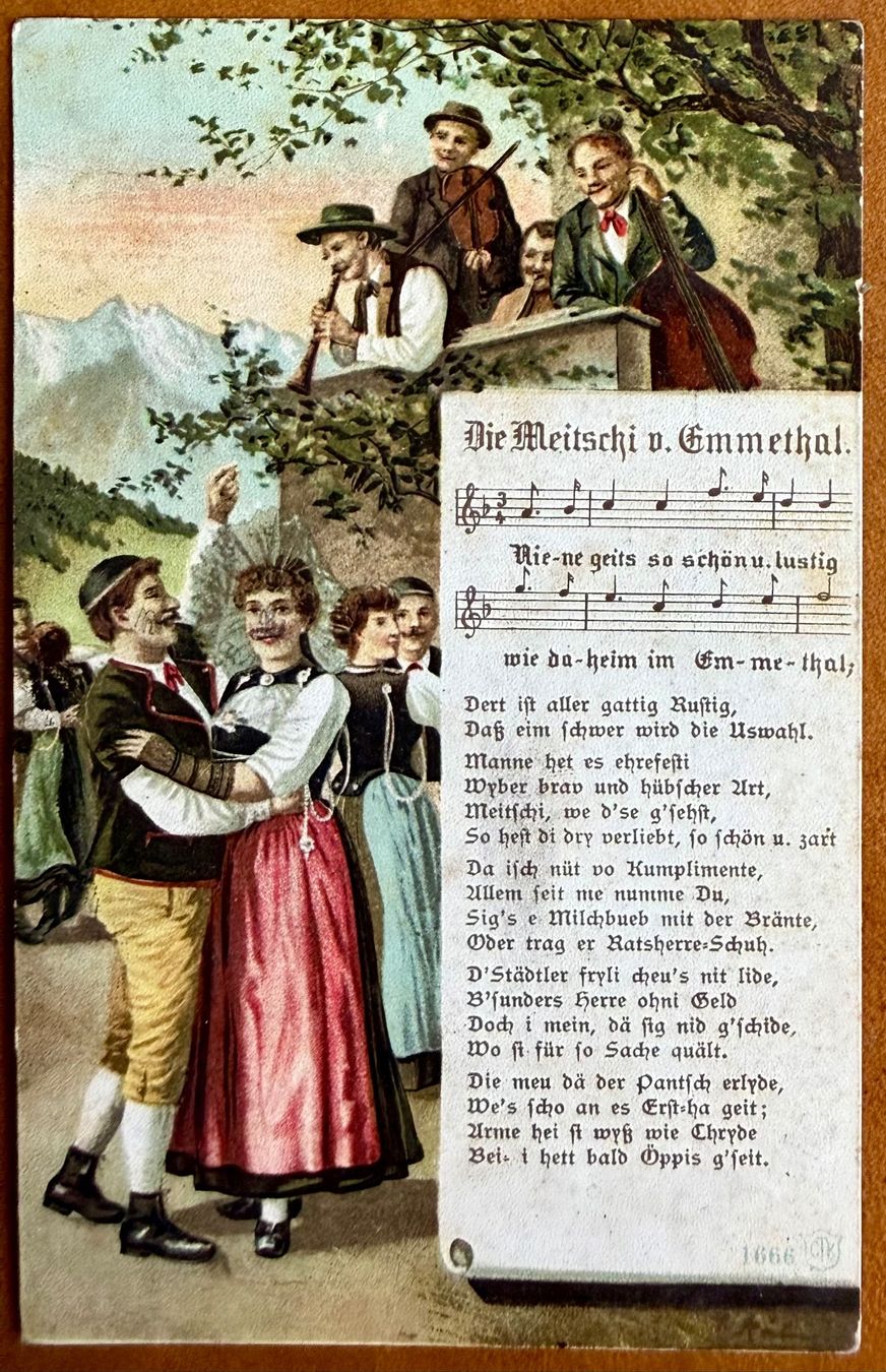 Cartoline postali: Emmenthal - Die Meitschi - Folklore 1908... Schön ! – Usato da Lutry venduto da Ediego