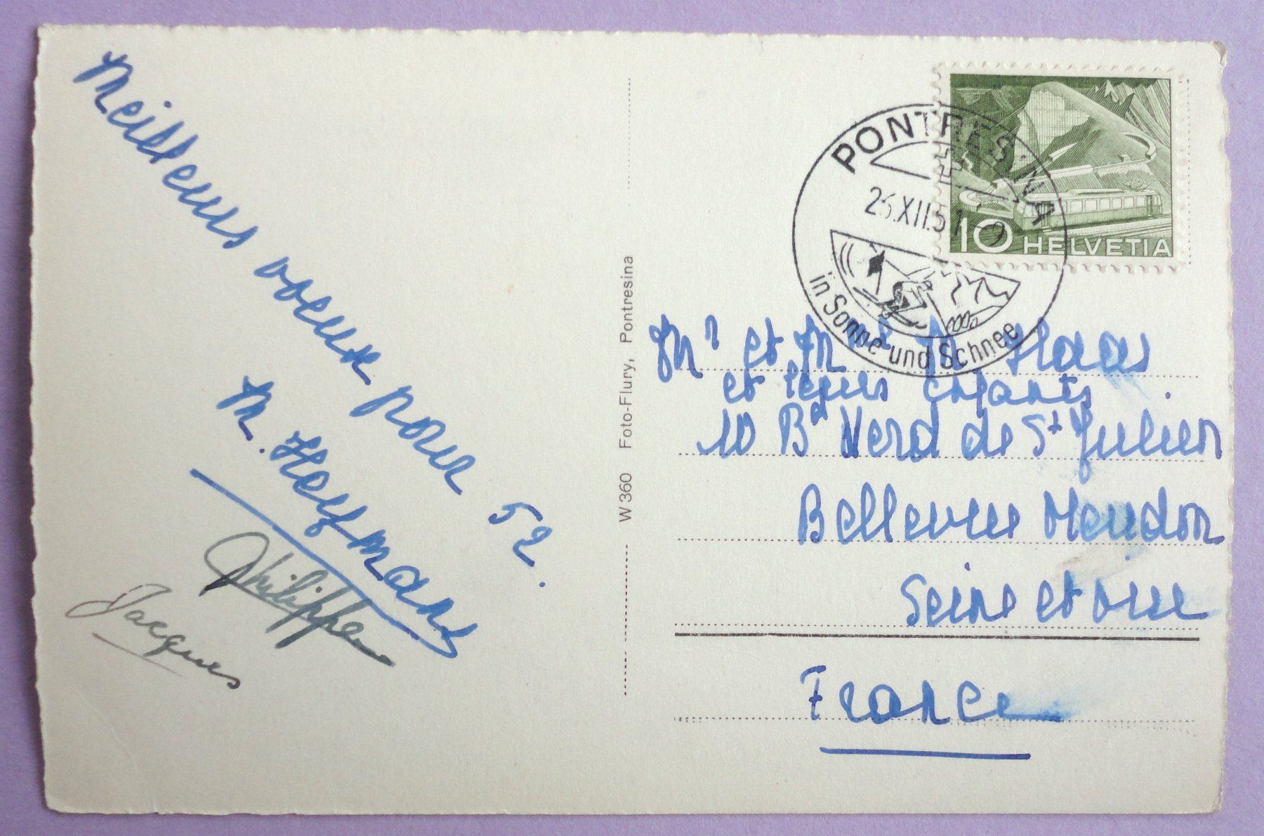 Cartoline postali: Blick ins Rosegtal – Usato da Fétigny venduto da Billy2miny 1