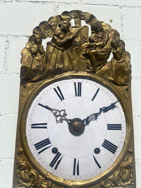 Montres: Schöne Comtoise mit Wecker, restauriert, 1860 – D'occasion à schaffhausen par eibam
