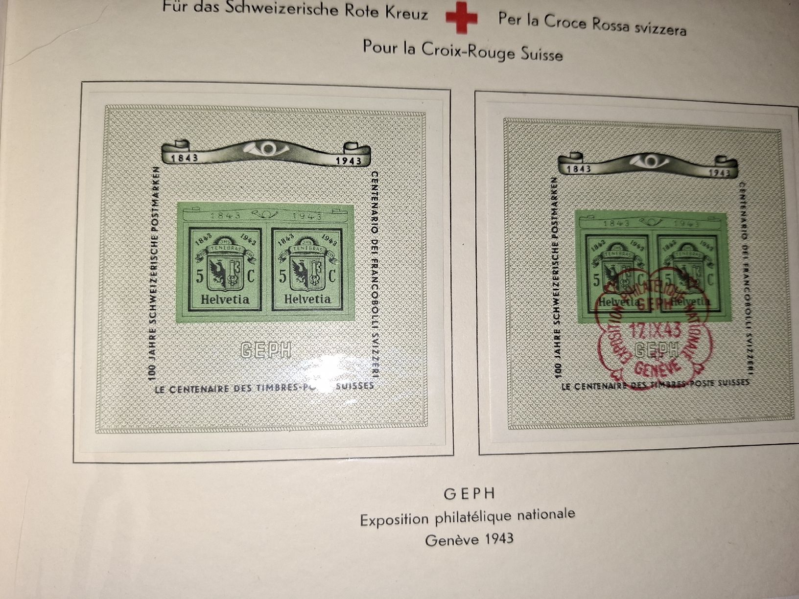 Alle Briefmarken: Altes PTT Heft 1943 – Gebraucht aus Balgach von SIMEON27 1