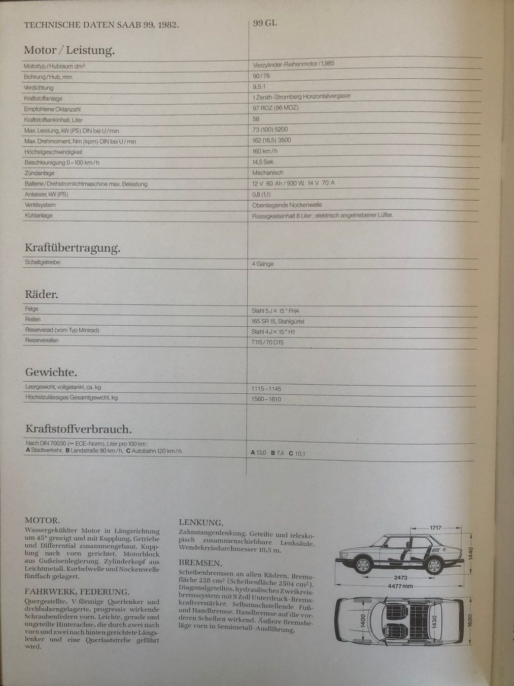 Libri: Saab 99 Prospekt in deutsch, 1981 – Usato da Safenwil venduto da efclassics 4