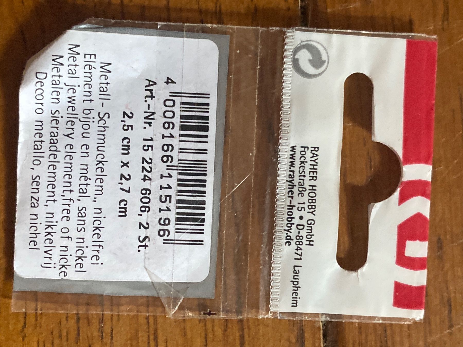 Kit bricolage: 15224606 métal schmuckelement bijou element – Nuovo e nell'imballaggio originale da Lajoux JU venduto da Briard0 2