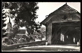 AK Büren a. d. Aare, Die Holzbrücke